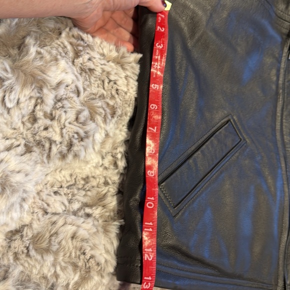 NWT Kenneth Cole Reversible Brown Leather Jacket with Fleece Inside- Medium - Picture 15 of 16